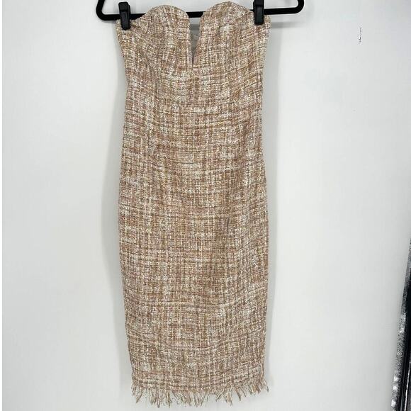 REVOLVE LPA Dress 691 Tweed Strapless - Picture 2 of 7
